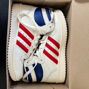 Adidas Originals - Women's 6 1/2 - Red Whit and Blue High Tops